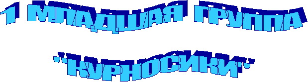 1 МЛАДШАЯ ГРУППА
"КУРНОСИКИ"