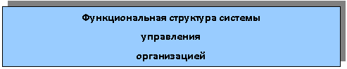 Подпись: Функциональная структура системы
управления
организацией