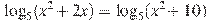 \log_5 (x^2+2x)=\log_5 (x^2+10)