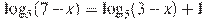 \log_5 (7-x)=\log_5 (3-x) +1