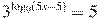 3 ^ { \log_{9} (5x-5)} = 5