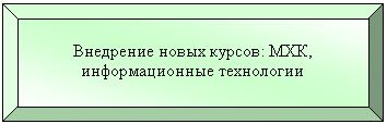 Багетная рамка: Внедрение новых курсов: МХК, информационные технологии