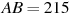 AB = 2 

15 