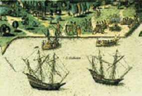 Ships Landing on Island Coast