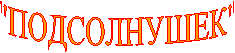 "ПОДСОЛНУШЕК"