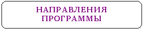 Скругленный прямоугольник: НАПРАВЛЕНИЯ
ПРОГРАММЫ