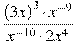 \frac{{{(3x)}^{3}}\cdot