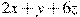 2x+y+6z