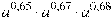 {{a}^{0,65}}\cdot