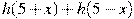 h(5+x)+h(5-x)