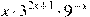 x\cdot 3^{2x+1}\cdot 9^{-x}