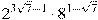 2^{3\sqrt{7}-1}\cdot 8^{1-\sqrt{7}}