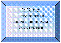 Багетная рамка: 1918 год
Песоченская заводская школа
1-й ступени.