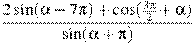 \frac{2\sin (\alpha -7\pi )+\cos (\frac{3\pi }{2}+\alpha )}{\sin (\alpha +\pi )}