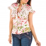 ��������: Floral Ruffle Sleeve Top