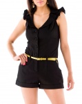 ��������: Ruffle Sleeve Cuffed Romper