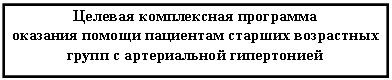 Подпись: Целевая комплексная программа
оказания помощи пациентам старших возрастных групп с артериальной гипертонией