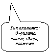 Скругленная прямоугольная выноска: Тип платежа:
0 –уплата налога, сбора, платежа