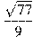 \frac{\sqrt{77}}{9}