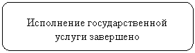 Скругленный прямоугольник: Исполнение государственной услуги завершено