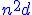 http://www.imathas.com/cgi-bin/mimetex.cgi?\color%7bblue%7d%7B%7Bn%7D%7D%5E%7B%7B2%7D%7D%7Bd%7D