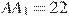 AA_1=22