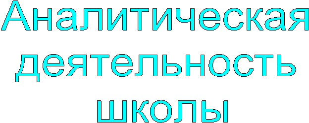 Аналитическая
деятельность
школы