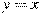 y = x
