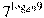 {{7}^{{{\log }_{49}}9}}