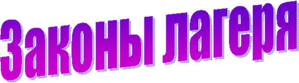 Законы лагеря