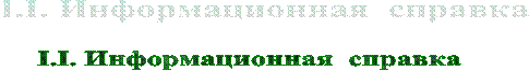 I.I. Информационная справка