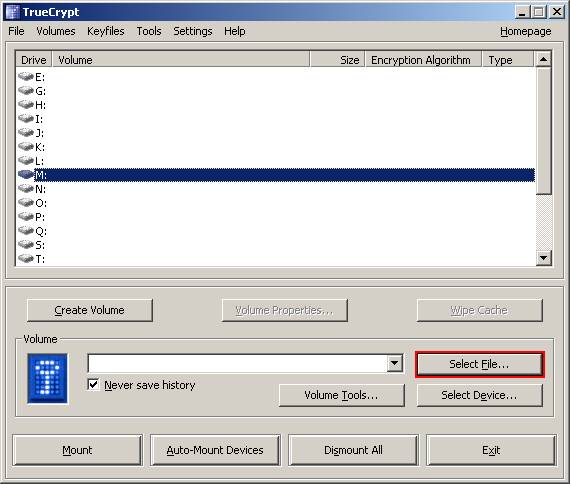 TrueCrypt GUI