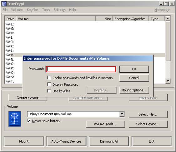 TrueCrypt GUI