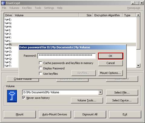 TrueCrypt GUI