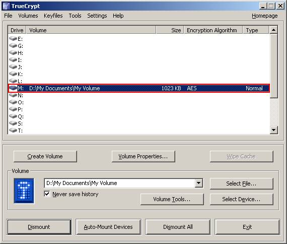 TrueCrypt GUI