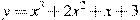 y=x^3+2x^2+x+3