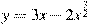 y=3x-2x^{\frac{3}{2}}
