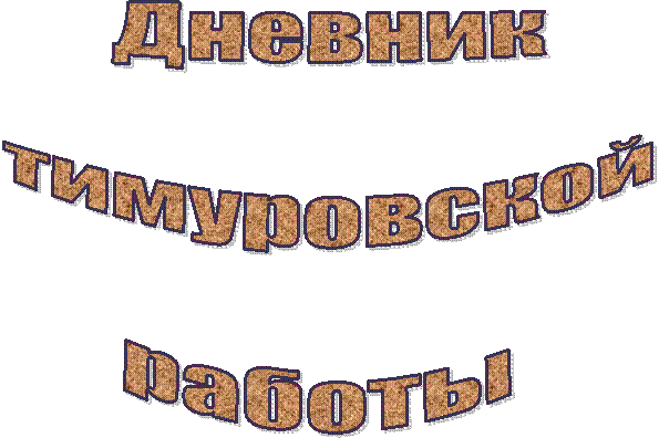 Дневник
тимуровской
работы
