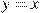 y = x