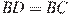 BD = BC