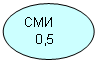 Овал: СМИ
0,5