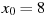 x_0 = 8