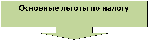 Выноска со стрелкой вниз: Основные льготы по налогу