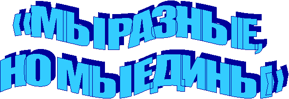 «МЫ РАЗНЫЕ,
НО МЫ ЕДИНЫ»