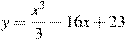y=\frac{x^3}{3} -16x+23