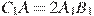 C_1A=2A_1B_1