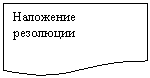 Блок-схема: документ: Наложение резолюции