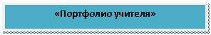 Подпись: «Портфолио учителя»