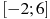 ��������: [-2; 6 ]