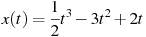 ��������: x(t)=\frac{1}{2}t^3-3t^2+2t